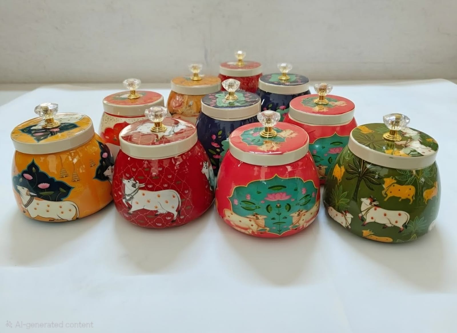 Pichwai Air Tight Jar (4inch Assorted )