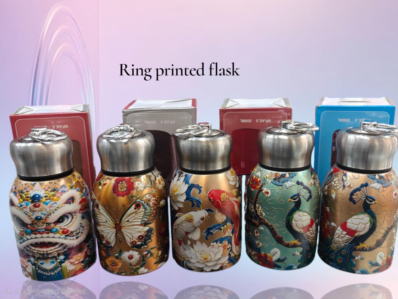 Ring Printed Flask