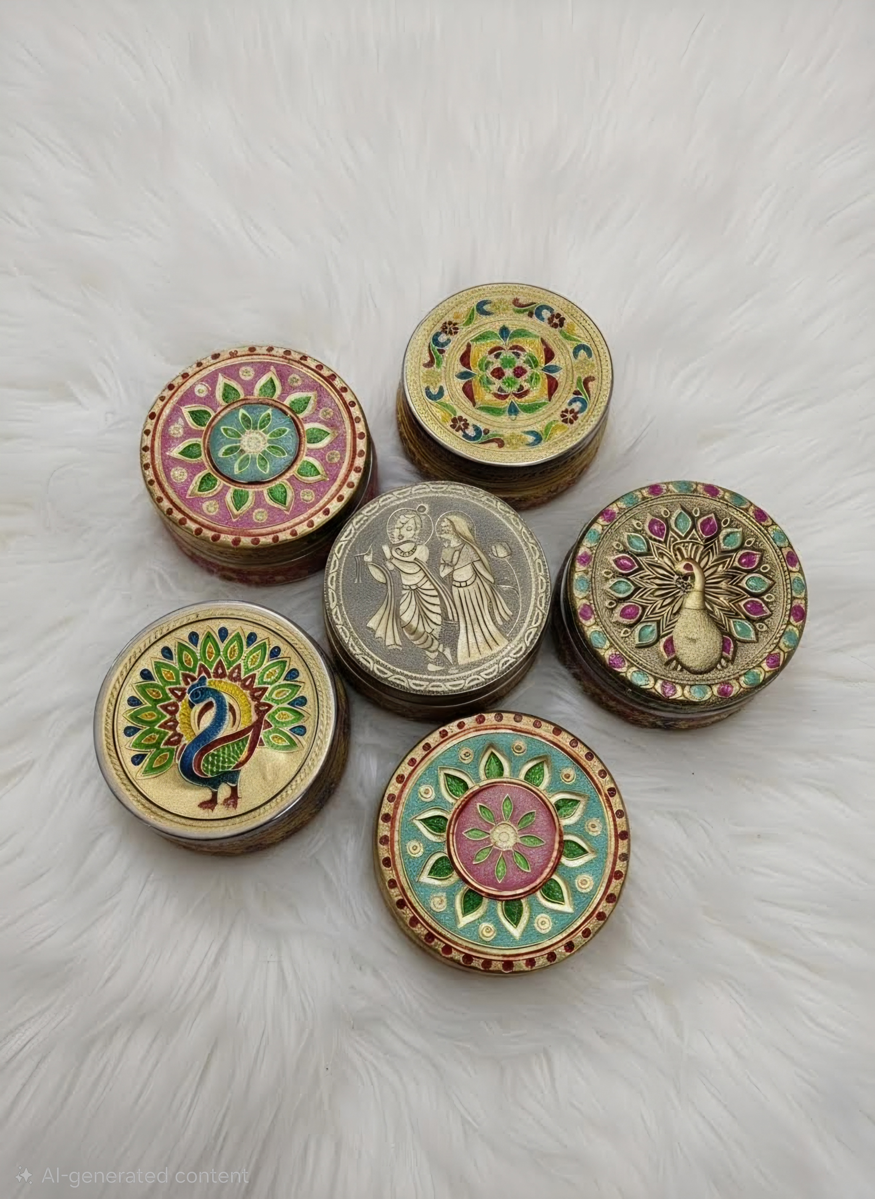 Meenakari Steel Box (4.5 inch)