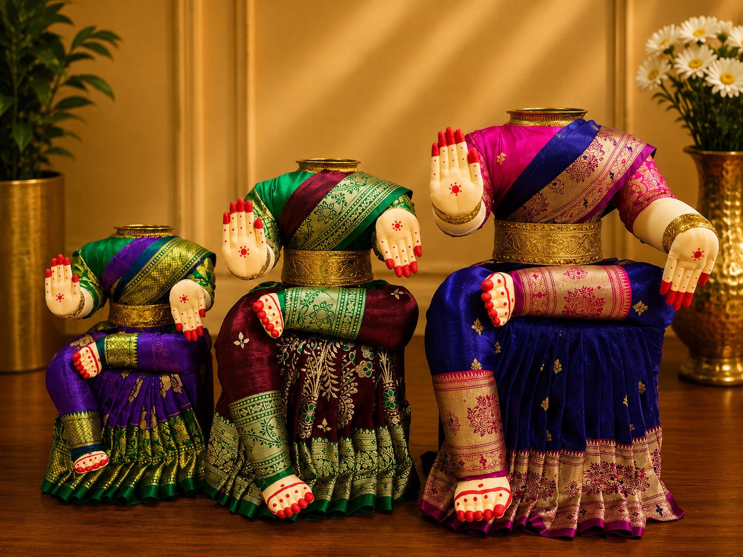 Amman doll with wooden stand