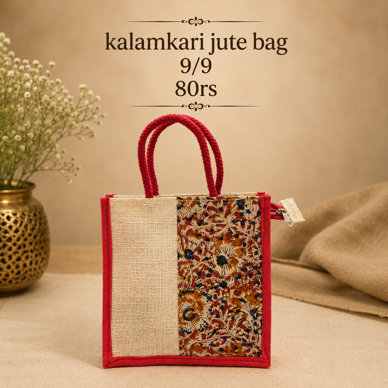 kalamkari jute bag