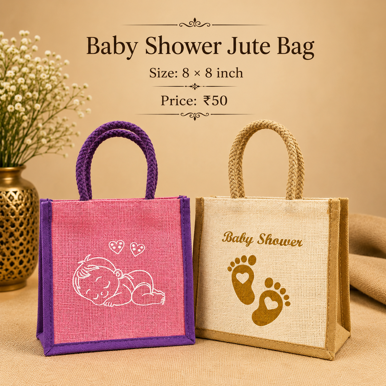 baby shower jute 