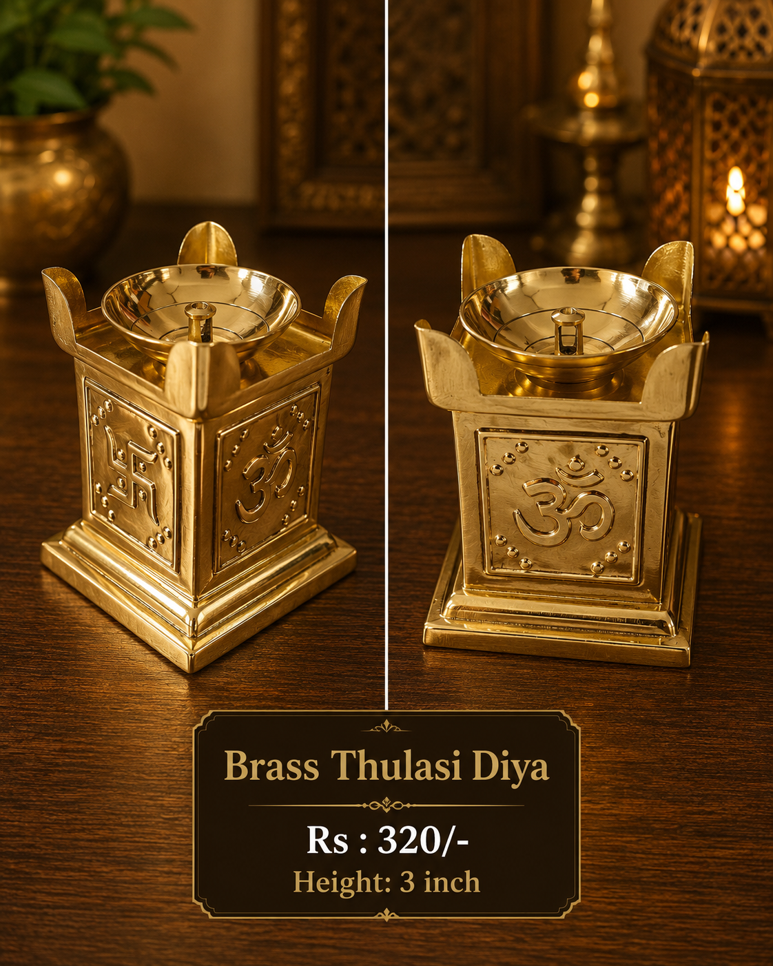 Brass Thulasi Diya