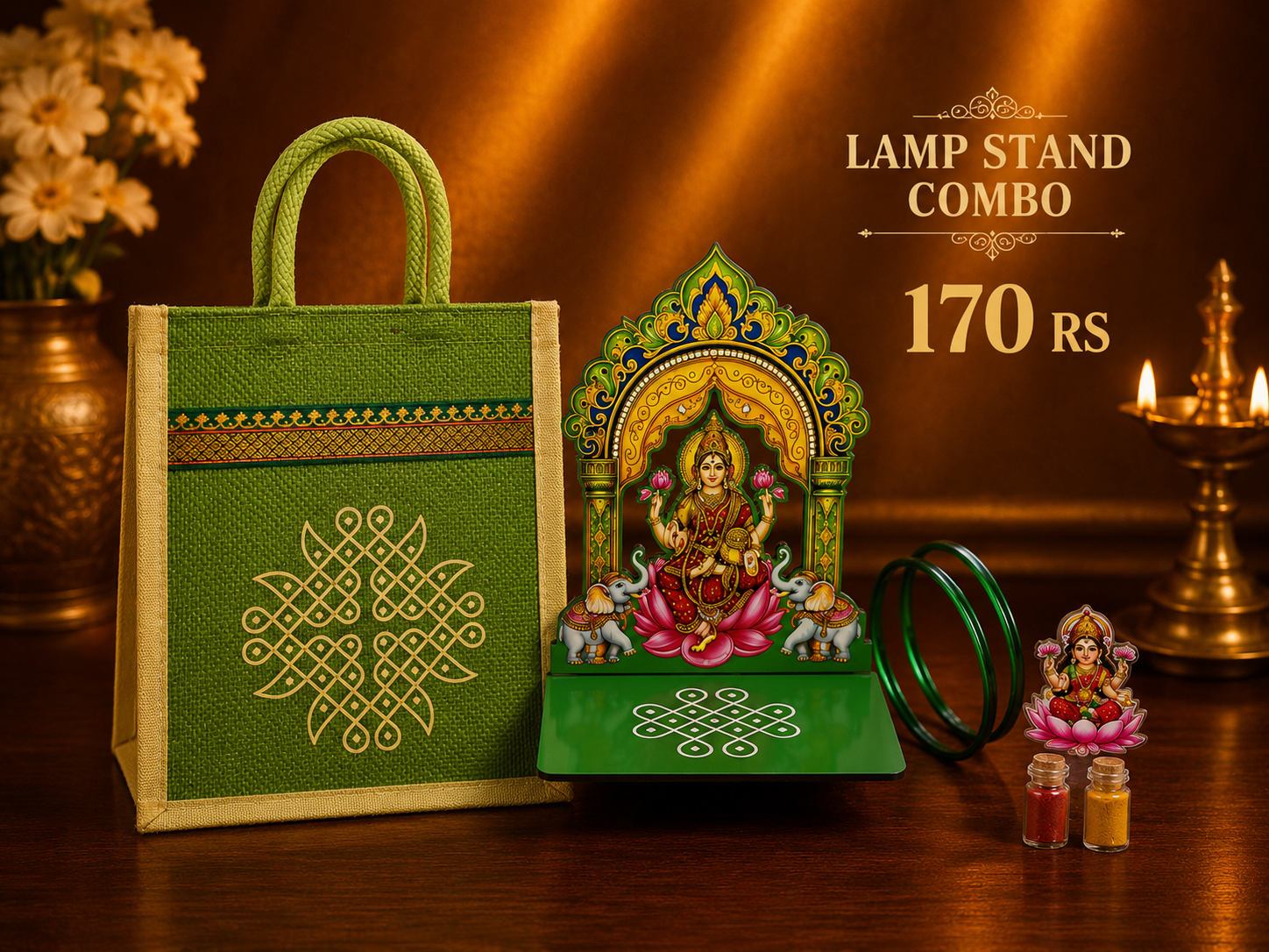 Varalakshmi Combo 2 lamp stand 