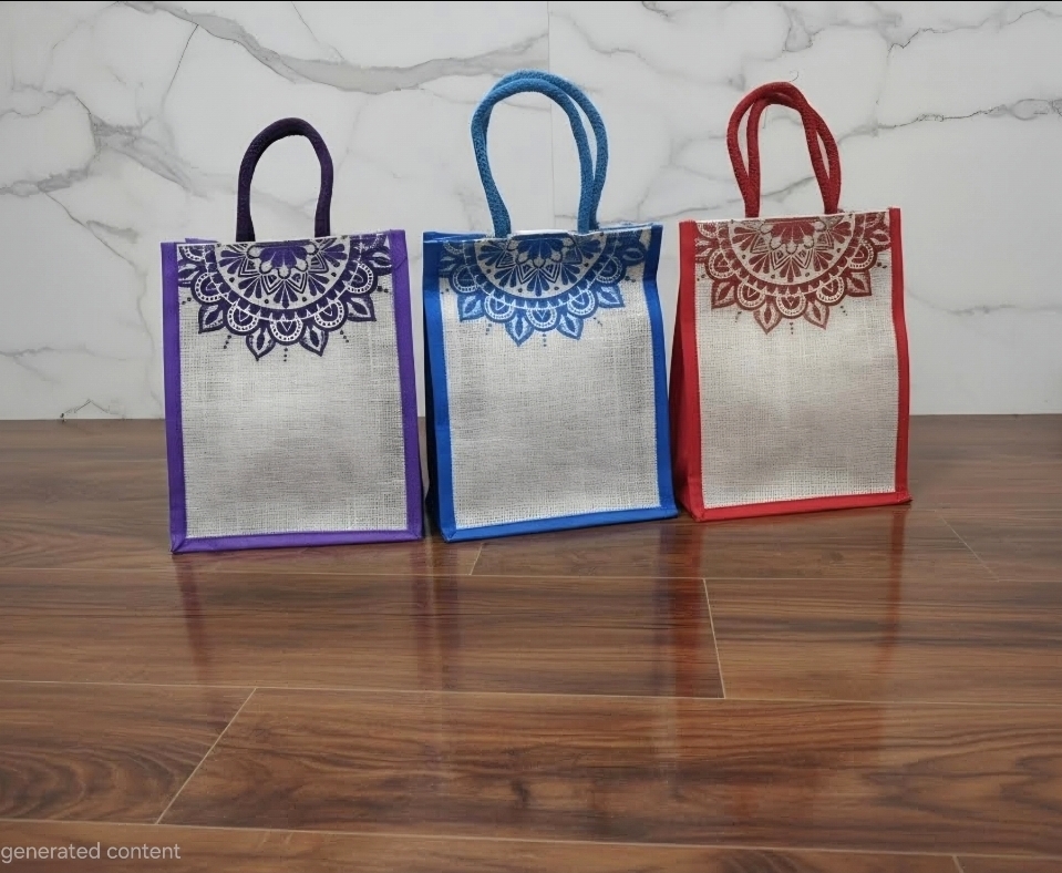 Printed jute bag 8*10